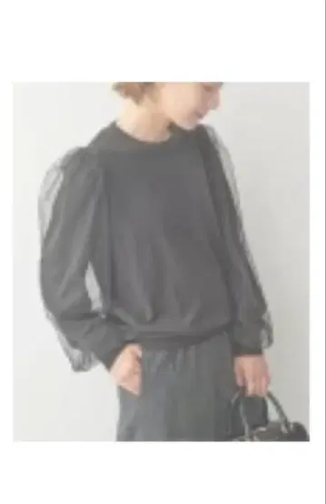 튤 슬리브 니트 풀오버