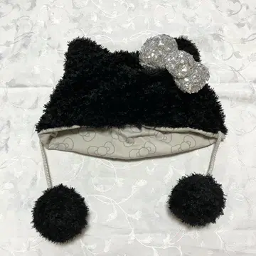 유니버셜 키티 팬캡 블랙 정품 모자 고양이 귀 USJ