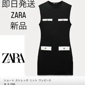 [ 가격 인하 ] ZARA 새상품 블랙 원피스 드레스 블랙 숏 스트레치