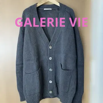 새상품급 GARLIE VIE 파인 울 V넥 가디건