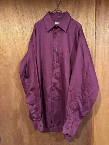 GEOFFREY BEENE 퍼플 긴팔 드레스 셔츠