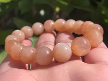 [ 고품질 ] 오렌지 문스톤 12mm 팔찌