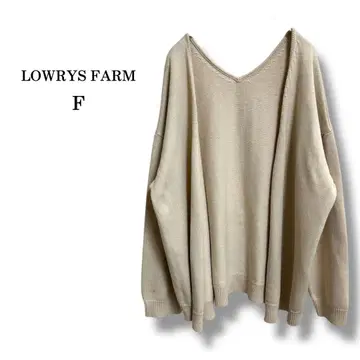 [ LOWRYS FARM ] 프론트 오픈 니트 가디건 드롭 숄더 루즈핏