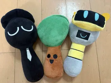 스플랜키 봉제 인형 3개 세트 블랙 팬봇 미스터 트리