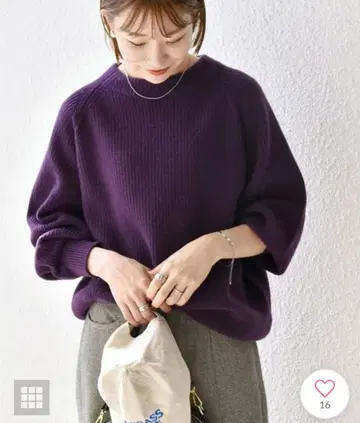 쉽스 AQUA 캐시미어 믹스 하이넥 니트