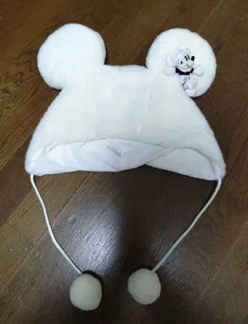 미키 팬캡 마스코트 포함 화이트