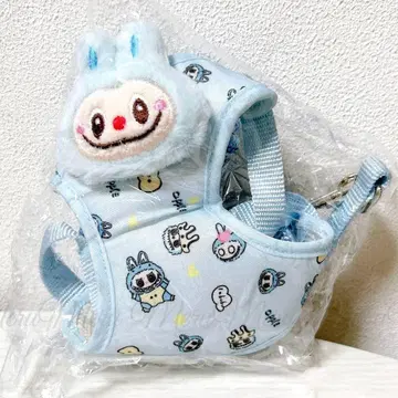 러브버그 LABUBU 하네스 리드 M 사이즈 블루 파랑 반려동물용