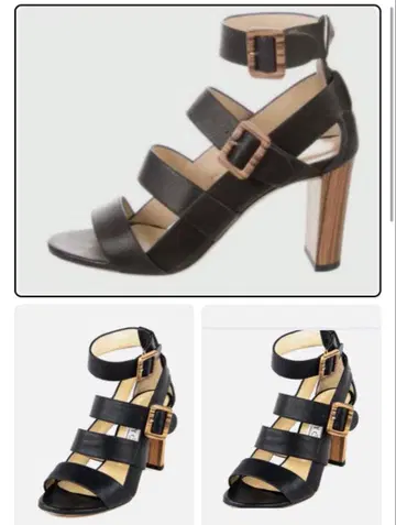 지미추 마야 샌들 와이드 힐