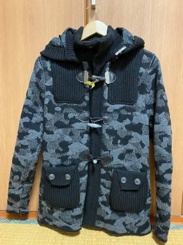 카모플라쥬 패턴 더플 코트