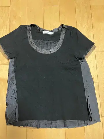 sacai luck 튤 장식 티셔츠