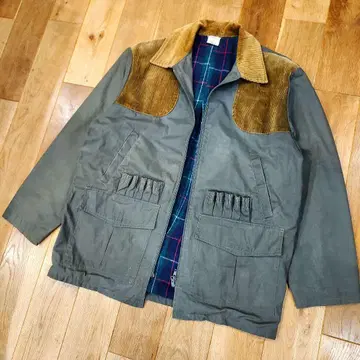 유로 빈티지 헌팅 자켓 코듀로이 절개