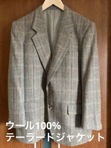 [ 울 100% 트위드 ] JALSUN 체크 무늬 테일러드 자켓