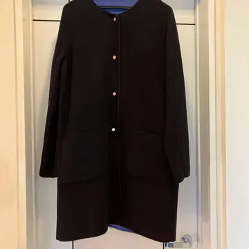 GERARD DAREL 네이비 롱 코트 버튼 포함
