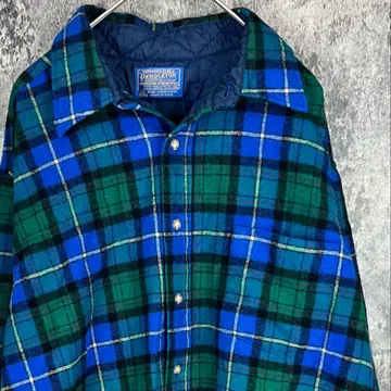 레어 70s Pendleton 울 셔츠 TARTAN Lodge XL