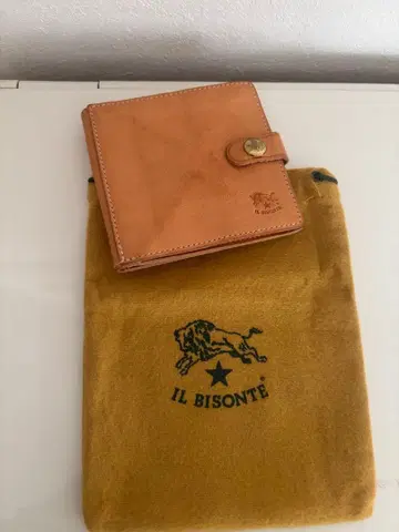 IL BISONTE 이단 접이식 지갑 베이지