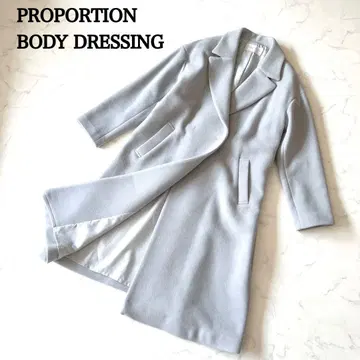 [ 새상품급 ] 프로포션 바디 드레싱 롱 코트 M 사이즈 스카이블루 라펠