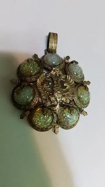 펜던트 탑 [ 쌍두 독수리 ] 오팔풍