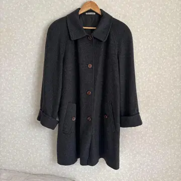 SILKY CASHMERE 다크 그레이 코트