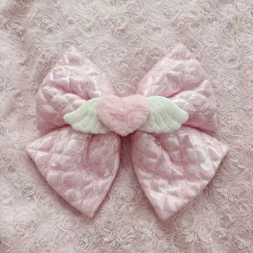 빅 리본 헤어 액세서리 핑크
