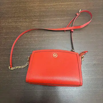 마이클코어스 가죽 숄더백 레드