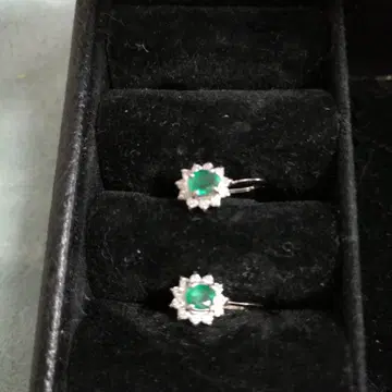 에메랄드 귀찌입니다.