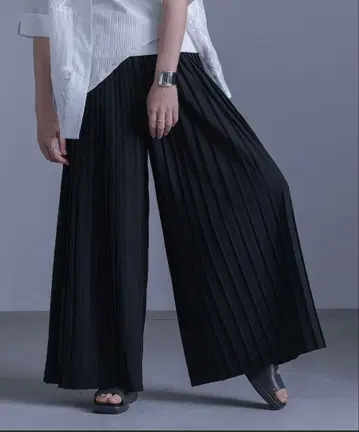 새상품! kohaku 모드 플리츠 와이드 팬츠