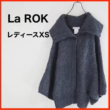 A4275 새상품급 La ROK*가디건*판초 스타일*XS*차콜