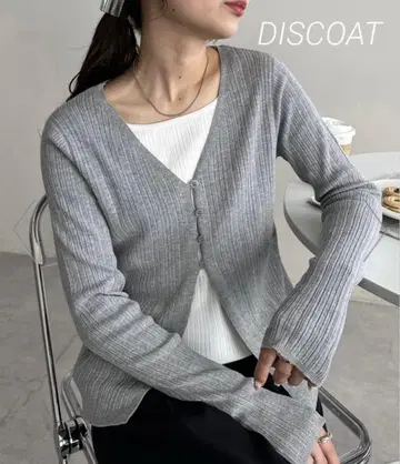 DISCOAT 리브 레이어드 스타일 풀오버