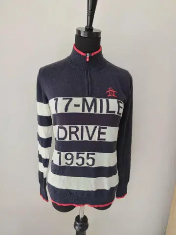 Musingwear 안감 부착 니트 스웨터 보더 무늬 M 사이즈