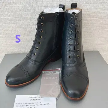 [ 새상품 ] 레이스업 부츠 TSUHARU 사만사 모스모스 블랙 S