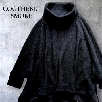 COGTHEBIGSMOKE 니트 하이넥 빅 실루엣 앞뒤 트임
