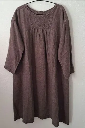 nest Robe 네스트로브 원피스 린넨 100% 브라운 가을