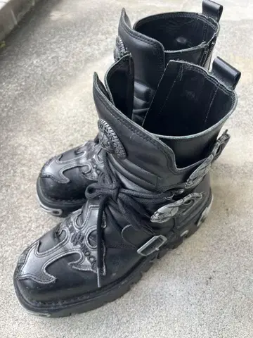 NEW ROCK 부츠 십자가 스컬 archive y2k punk