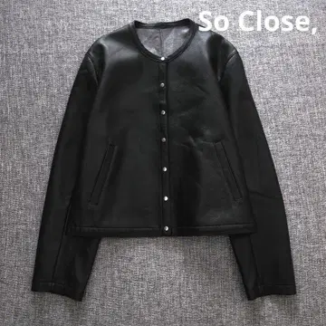 디노스 소클로스 램 가죽 노카라 자켓 LL 사이즈