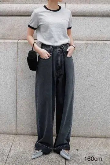 machatt 허리 턱 데님 38