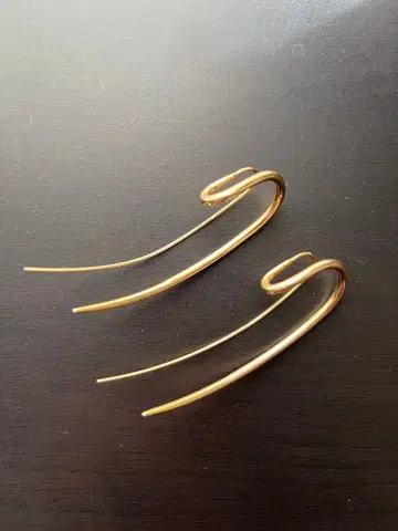 골드 후크 귀걸이 약 7cm