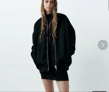 ZARA 자라 오버 사이즈 나일론 봄버 자켓 xs