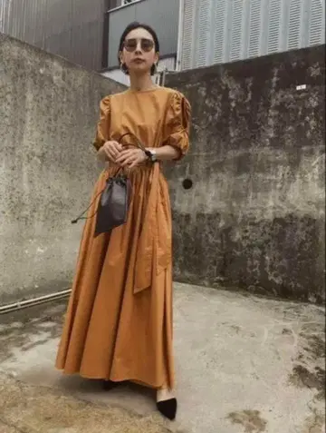 [컨디션 최상] 아메리빈티지 도넛 슬리브 드레스 퍼프 슬리브 M