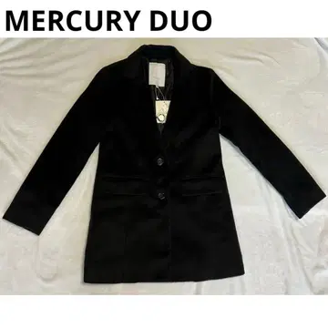 택 포함 MERCURY DUO 미디 기장 체스터 코트 블랙 아우터