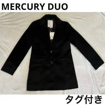 택 포함 MERCURY DUO 미디 기장 체스터 코트 블랙 아우터