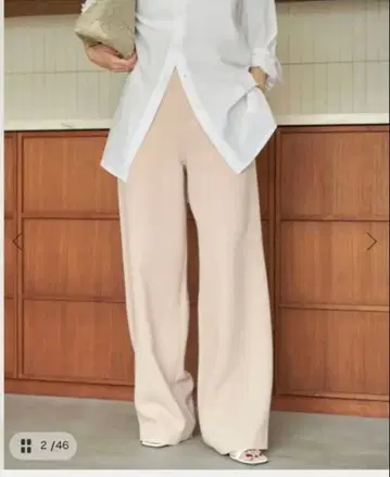 Plage MY_minimal fit wide 팬츠 34