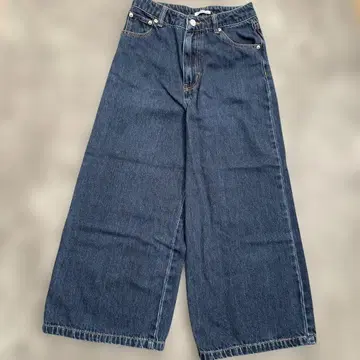 COHINA 다크 블루 와이드 데님 팬츠