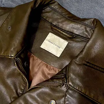 FREAK'S STORE 프릭스스토어 인조 가죽 블루종 브라운