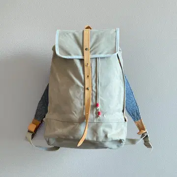 캔버스 백팩 캔버스 가죽
