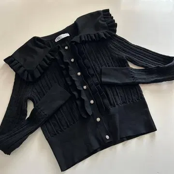 미사용 새상품 ZARA 니트 가디건 블랙