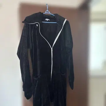 BIBI LAB 블랙 풀 집업 룸웨어 XL