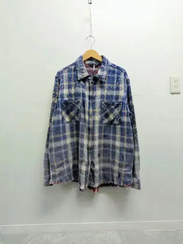 Good Boro 체크 셔츠 블루종