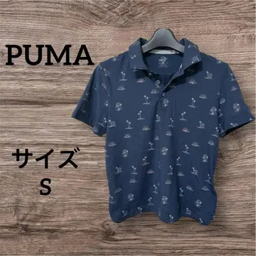 PUMA 팜트리 패턴 피케 셔츠 S 사이즈