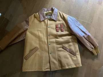 HAI SPORTING GEAR 바시티 자켓 자켓 소가죽