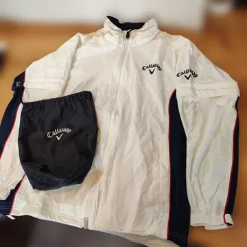 Callaway 우비 화이트/네이비 수납 봉투 포함